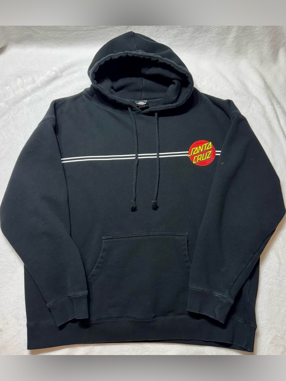 Santa Cruz Men's Black Pullover Hoodie